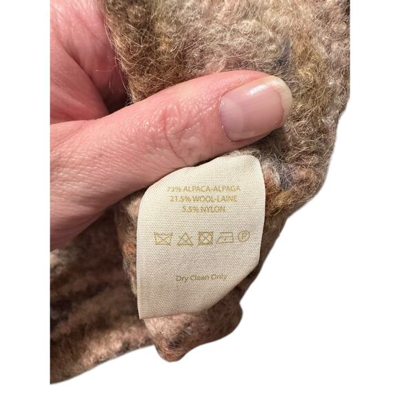 Free People Alpaca Wool Blend Multi Colored Cropped Sweater Size Small - Picture 4 of 6